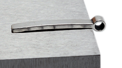 Metal Stamping Blanks Sterling Silver Rectangle Pendant with Tube Bail, 29mm (1.41") x 4mm (.16"), 15g